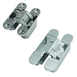Charnières invisibles de type Argenta Small/Medium (haut gauche) et Neo S5/M6 (bas droite)